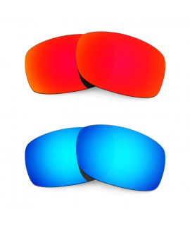 HKUCO Red+Blue Polarized Replacement Lenses for Oakley Fives Squared Sunglasses